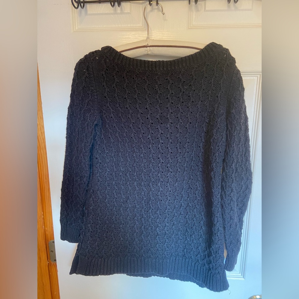 Talbots Black Textured Crewneck Sweater – Size XS